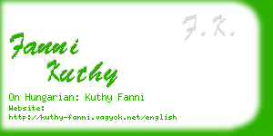 fanni kuthy business card